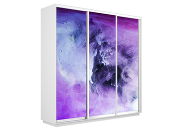 Шкаф-купе Экспресс 3-х дверный (Фото №1011 Фиолетовый дым)