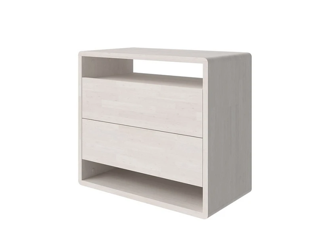 Белый комод Droom Массив (береза) (Масло-воск Беленый)